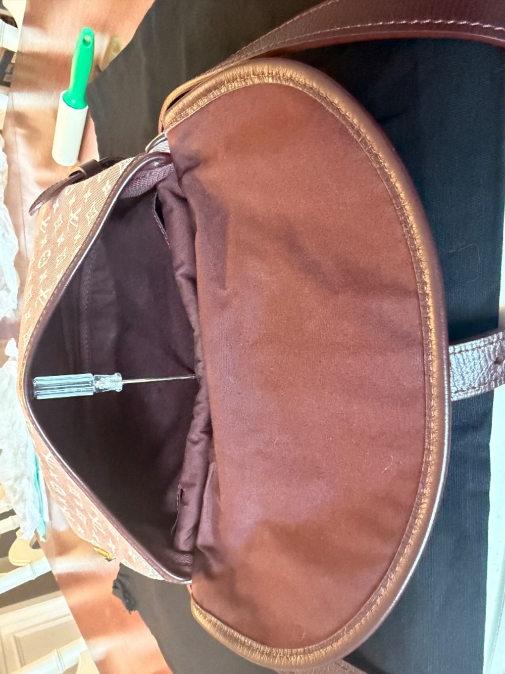 Louis Vuitton Vintage 2012 Sepia Monogram Idylle Saumur PM 20 Canvas Crossbody - Picture 8 of 16